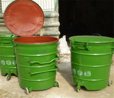 圆形挂车式垃圾桶LK-240B