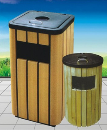 阿克苏钢木垃圾桶Lk-22396