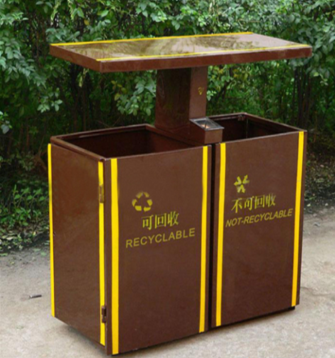 安徽 钢板喷塑垃圾桶LK-28607